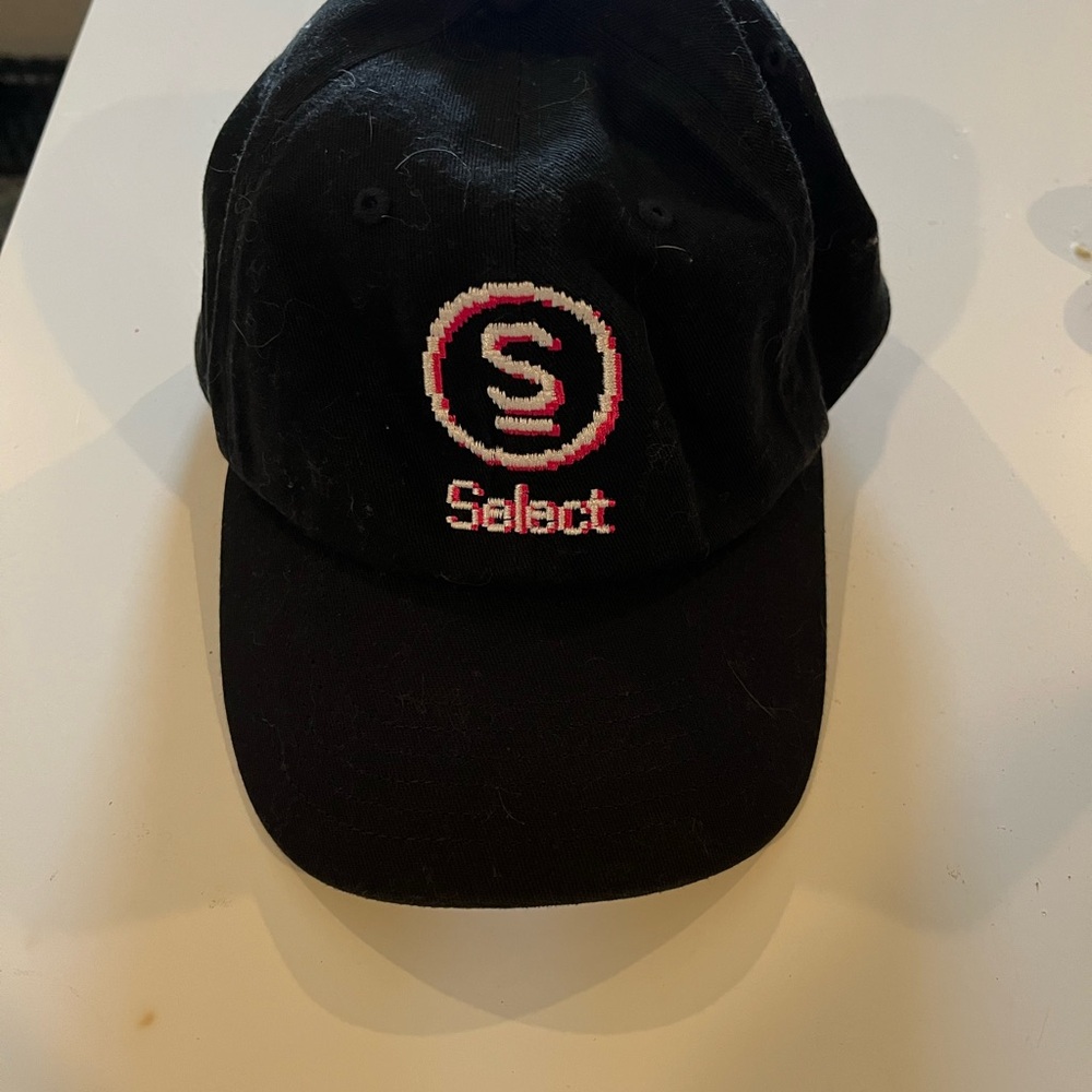Select Embroidered Logo Black Baseball Cap
